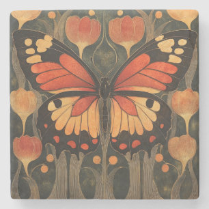 Monarch Butterfly Stone Coaster