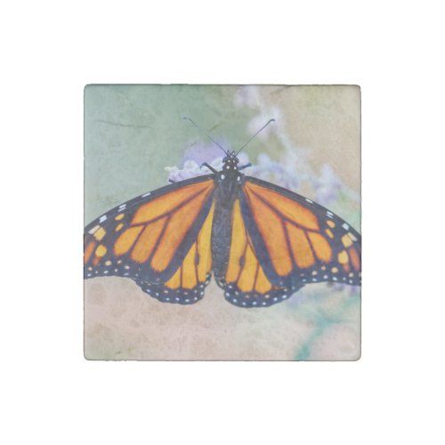 Monarch Butterfly Stone Magnet