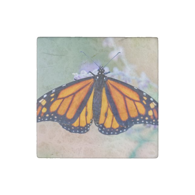 Monarch Butterfly Stone Magnet (Front)