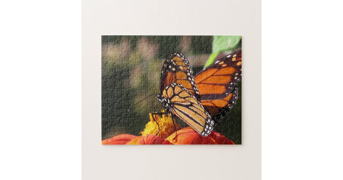 Monarch Butterfly Sunflower Flower Puzzle Zazzle