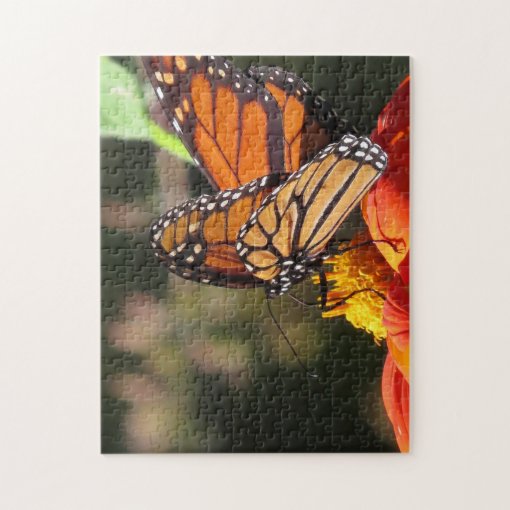 Monarch Butterfly Sunflower Flower Puzzle Zazzle