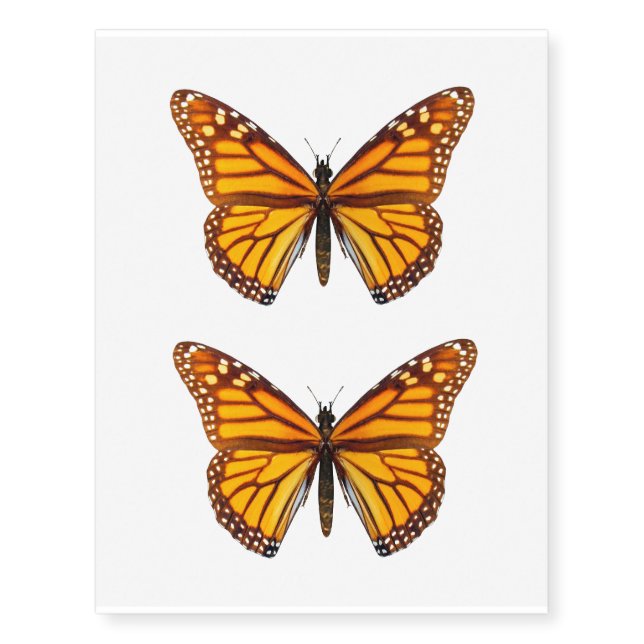 Monarch Butterfly Temporary Tattoos (Front)
