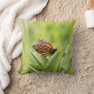 Monarch Butterfly Throw Pillow