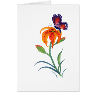 Monarch Butterfly & Tiger Lily
