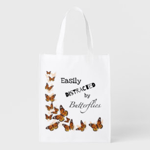Monarch Butterfly tote bag grocery bag