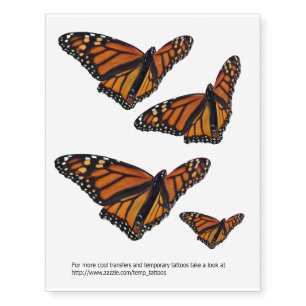 Monarch butterfly transfers and temporary tattoos
