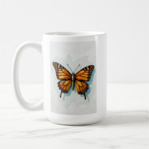 Monarch Butterfly watercolor painting insect art Coffee Mug
