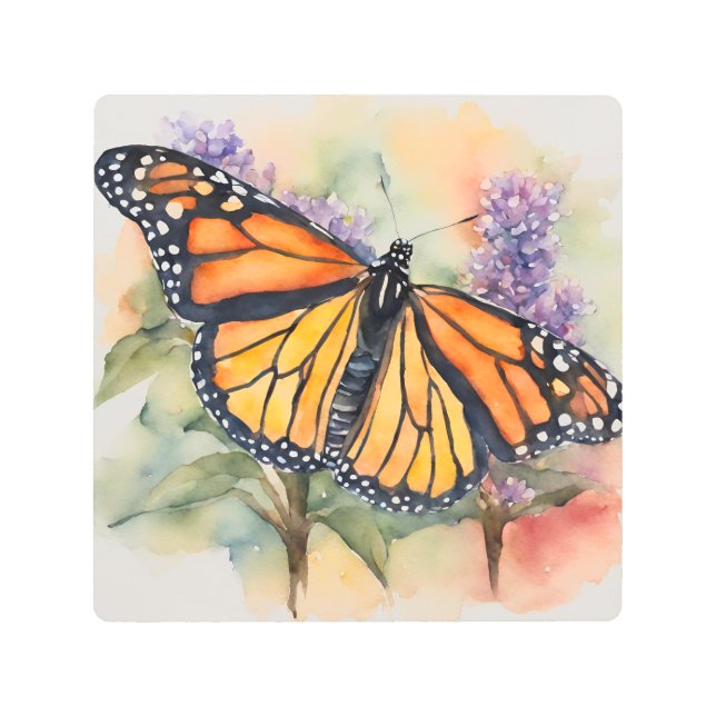  Monarch Butterfly Watercolor Print (Front)