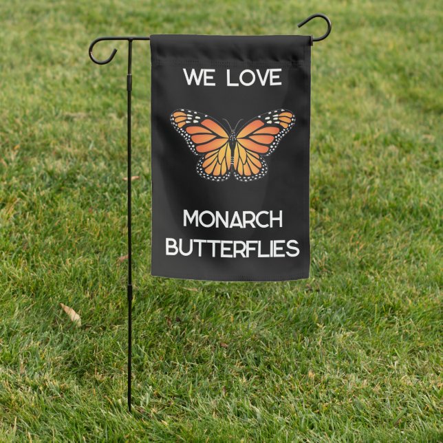 Monarch Butterfly Weatherproof Garden Flag (In SItu)