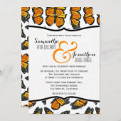 Monarch Butterfly Wedding Invitation (Front/Back)