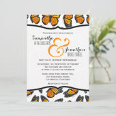 Monarch Butterfly Wedding Invitation (Standing Front)