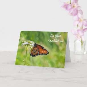 Monarch Butterfly Wildflowers Blessings Graduation Card