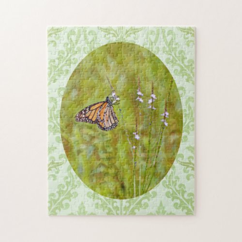 Monarch Butterfly Wildflowers Patterned Puzzle