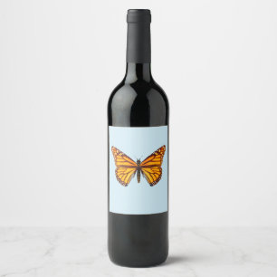 Monarch Butterfly Wine Label