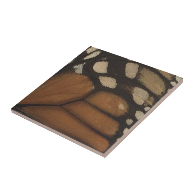 Monarch Butterfly Wing Close Up  Ceramic Tile (Side)