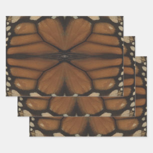 Monarch Butterfly Wing Close Up Pattern  Wrapping Paper Sheets