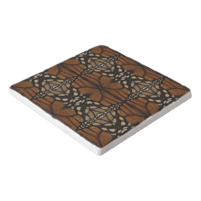 Monarch Butterfly Wing Close Up Repeat Pattern  Trivet (Corner)