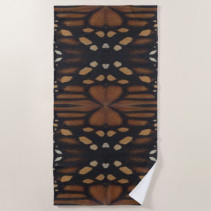 Monarch Butterfly Wing Up Close Pattern Beach Towel