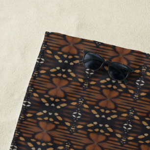 Monarch Butterfly Wing Up Close Repeat Pattern  Beach Towel