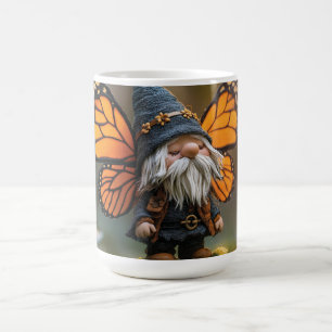 Monarch Butterfly Winged Gnome - Fantasy Creature Coffee Mug