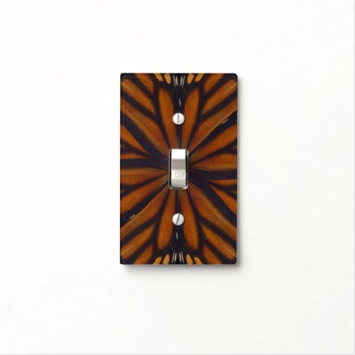 Monarch Butterfly Wings Circular Pattern Close Up  Light Switch Cover