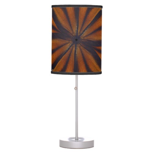 Monarch Butterfly Wings Circular Pattern Close Up  Table Lamp