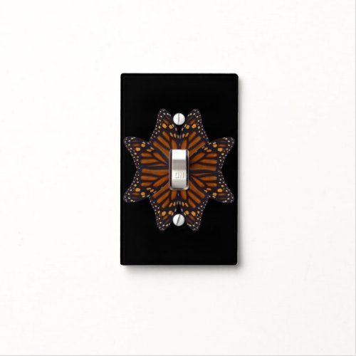Monarch Butterfly Wings Circular Pattern  Light Switch Cover