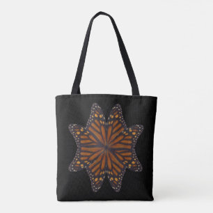 Monarch Butterfly Wings Circular Pattern Tote Bag