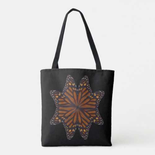 Monarch Butterfly Wings Circular Pattern  Tote Bag