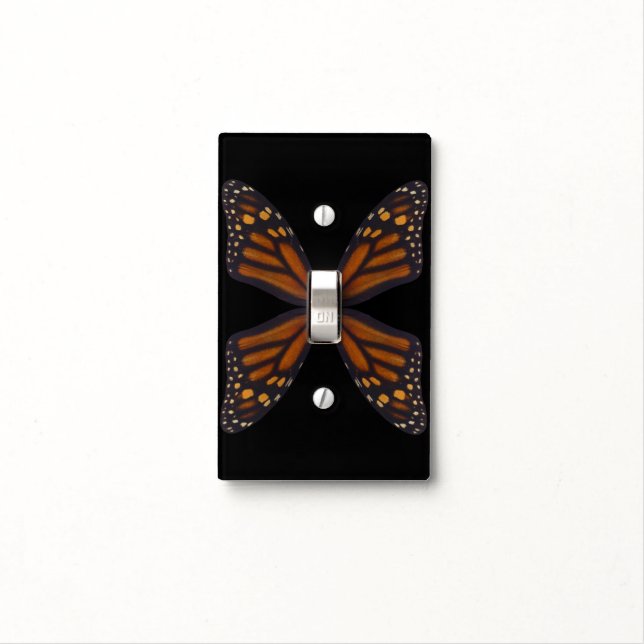 Monarch Butterfly Wings Pattern  Light Switch Cover (In Situ)