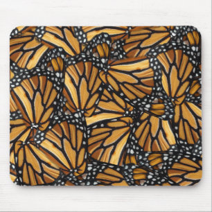 Monarch Butterfly Wings Pattern Mouse Pad