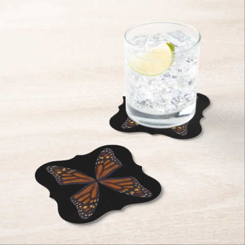 Monarch Butterfly Wings Pattern  Paper Coaster