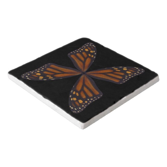 Monarch Butterfly Wings Pattern  Trivet (Corner)