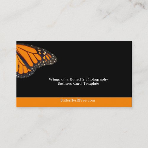 Monarch Butterfly Wings Photography Card Template