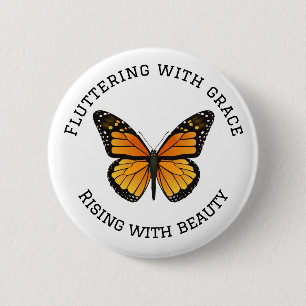 Monarch Butterfly with Quote Button
