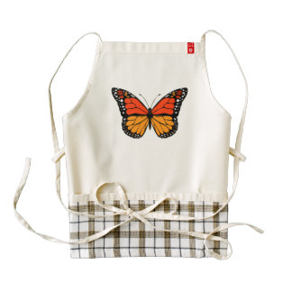 Monarch butterfly zazzle HEART apron