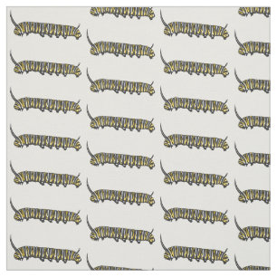 Monarch caterpillar cartoon illustration  fabric