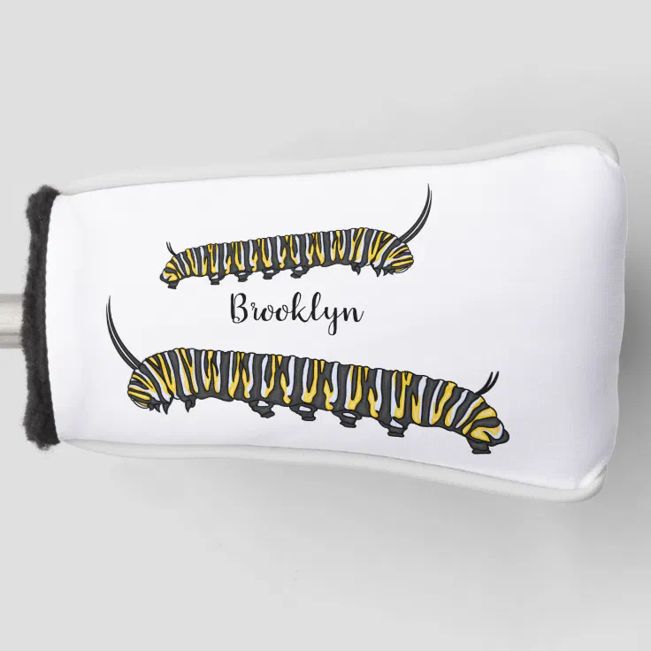 Monarch caterpillar cartoon illustration golf head cover | Zazzle Monarch caterpillar cartoon illustration golf head cover | Zazzle