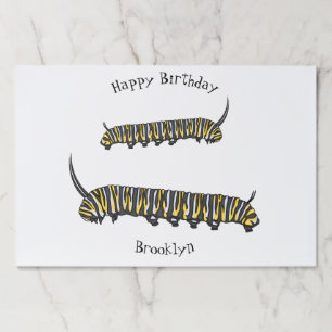 Monarch caterpillar cartoon illustration  paper pad