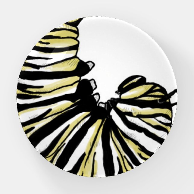 Monarch caterpillar paperweight (Front)