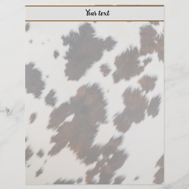 Monarch Cow Black  Fur  Letterhead (Front)