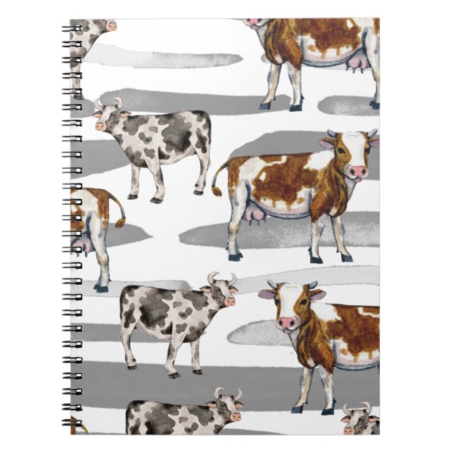 Monarch Cow Black  Fur  Notebook (Front)