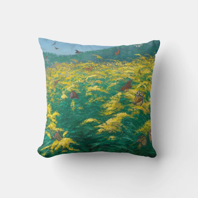Monarch Delight Throw Pillow (Front)
