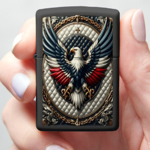 Monarch Eagle Leather-Style Opulent Zippo Lighter