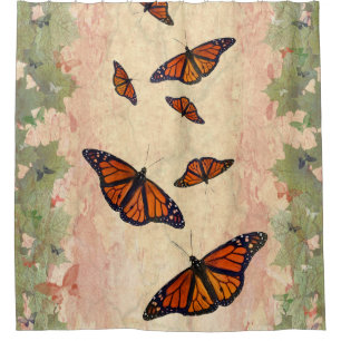 Monarch Garden Shower Curtain