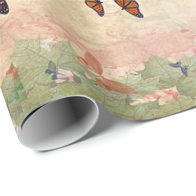 Monarch Garden Wrapping Paper (Roll Corner)