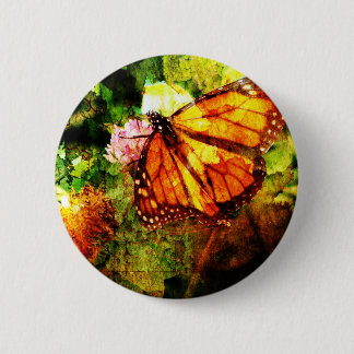 Monarch Grunge Pinback Button
