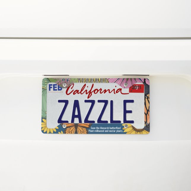 Monarch License Plate Frame (On Car)