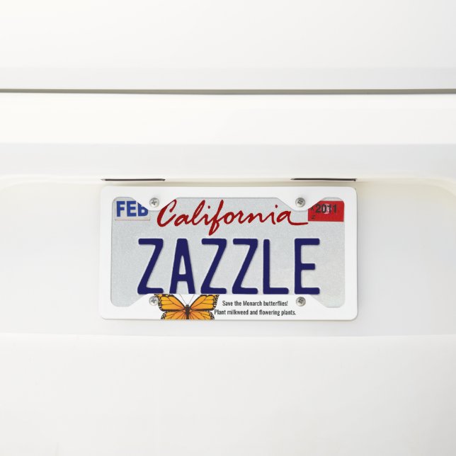 Monarch License Plate Frame (On Car)