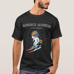 Monarch Mountain Colorado Unicorn Ski 80s Gift T-Shirt